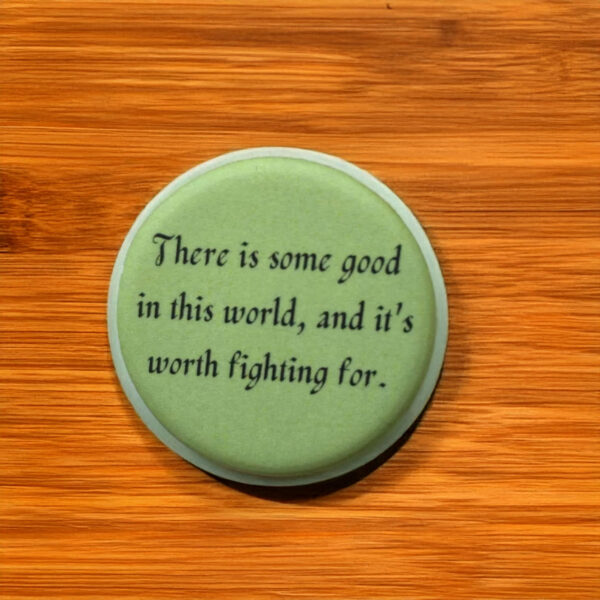 soft velvety matte activism button