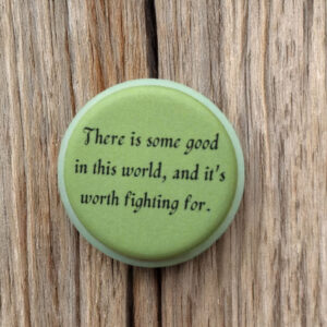 soft velvety matte activism button