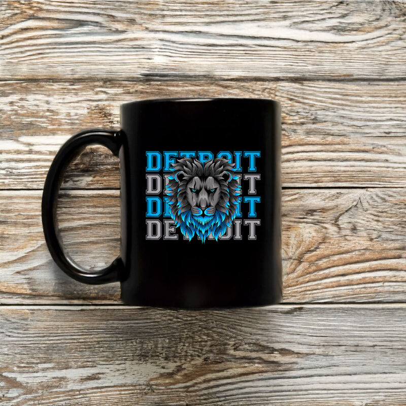 All Grit - Detroit Cool Retro Lion Lovers Detroit Mug Coffee