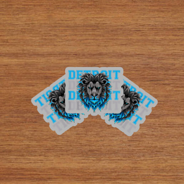 All Grit - Detroit Cool Retro Lion Lovers Detroit Stickers