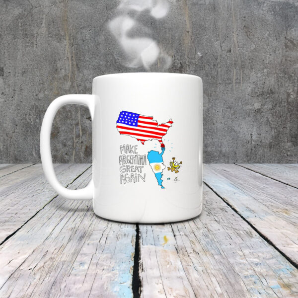 Asume Trump Nueva Era De Prosperidad Make Argentina - América Great Again Mug Coffee