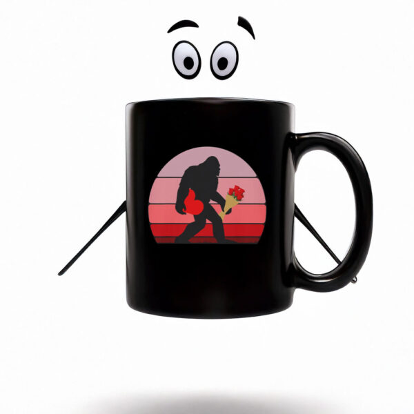 Bigfoot Retro Valentine Mug Coffee