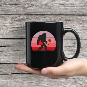 Bigfoot Retro Valentine Mug Coffee