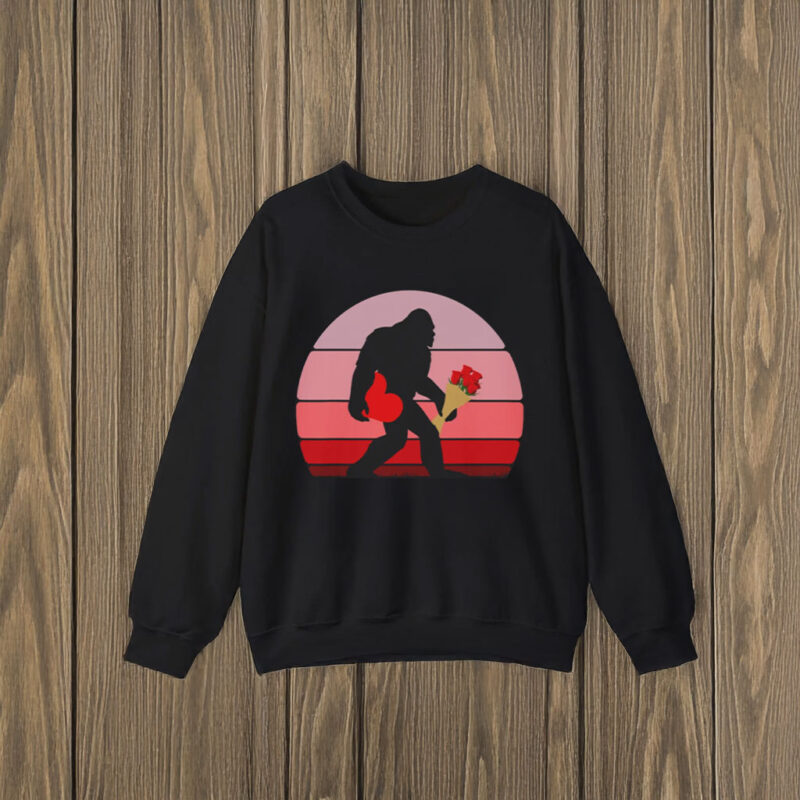 Bigfoot Retro Valentine T-Shirts