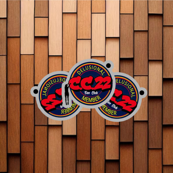 CC22 Delusional fan club member basketball Sticker