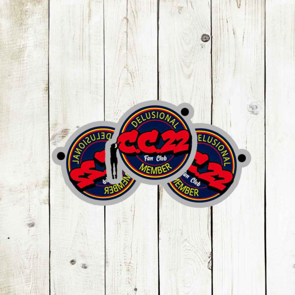 CC22 Delusional fan club member basketball Sticker