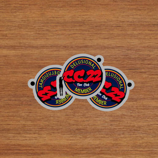 CC22 Delusional fan club member basketball Sticker