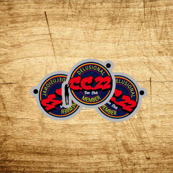 CC22 Delusional fan club member basketball Sticker