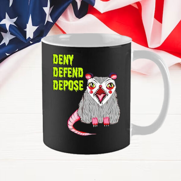 Deny Defend Depose Angry Possum Mug