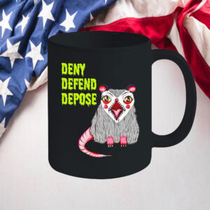 Deny Defend Depose Angry Possum Mug