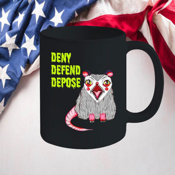 Deny Defend Depose Angry Possum Mug