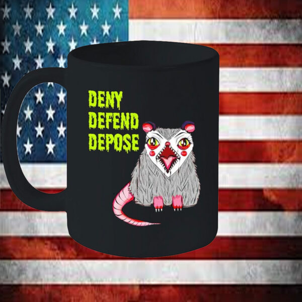 Deny Defend Depose Angry Possum Mug