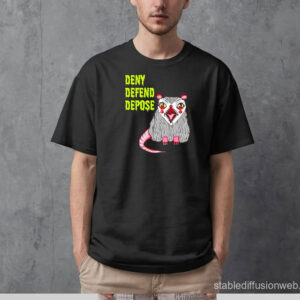 Deny Defend Depose Angry Possum T-Shirt