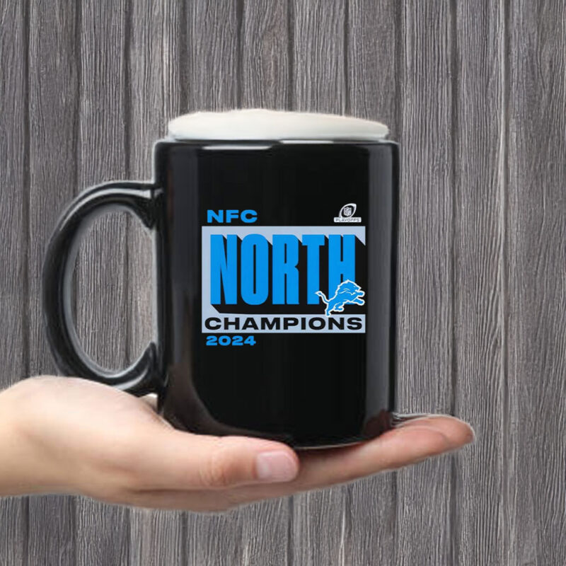 Detroit Lions Fanatics 2024 NFC North Division Champions Conquer Mug Coffee