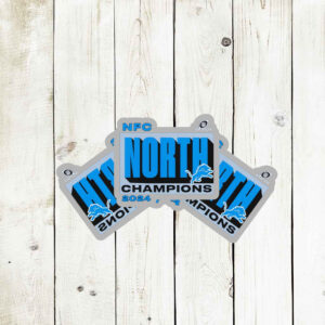 Detroit Lions Fanatics 2024 NFC North Division Champions Conquer Stickers