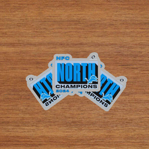 Detroit Lions Fanatics 2024 NFC North Division Champions Conquer Stickers