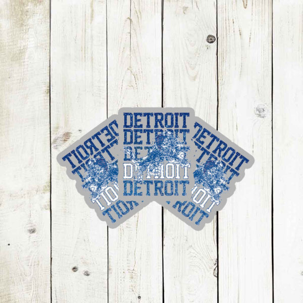 Detroit Lions Faux Glitter Football glitter Stickers