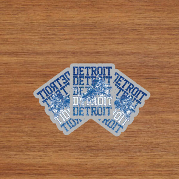 Detroit Lions Faux Glitter Football glitter Stickers