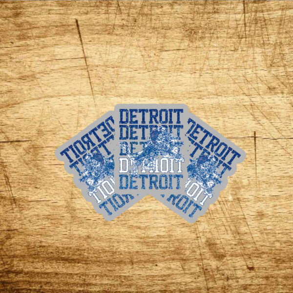 Detroit Lions Faux Glitter Football glitter Stickers