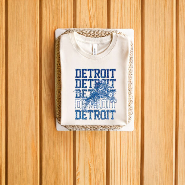 Detroit Lions Faux Glitter Football glitter T-shirts