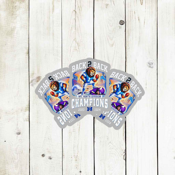 Detroit Lions NFL North Division Champions 2024 graphic Stickers