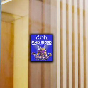 God First Family Second Then Vikings Football Sticker ,Car Magnet