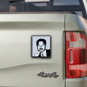 Jake Shane Wearing Mr Chow Andy Warhol Portrait Of Michael Chow Sticker ,Car Magnet