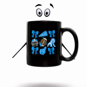 Lions Football Game Day Coquette Lions Bow Mug Coffee