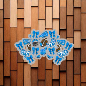 Lions Football Game Day Coquette Lions Bow Stickers