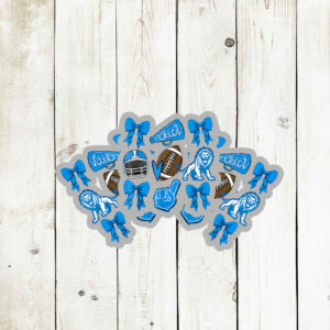 Lions Football Game Day Coquette Lions Bow Stickers