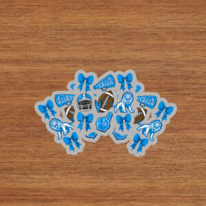 Lions Football Game Day Coquette Lions Bow Stickers