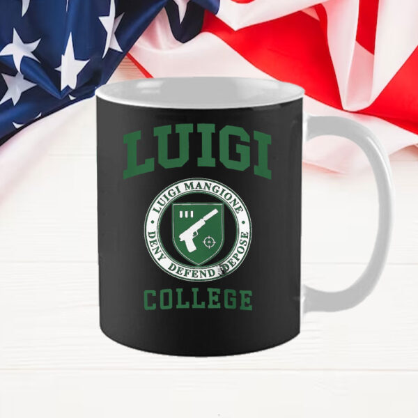 Luigi Mangione Deny Defend Depose College Mug