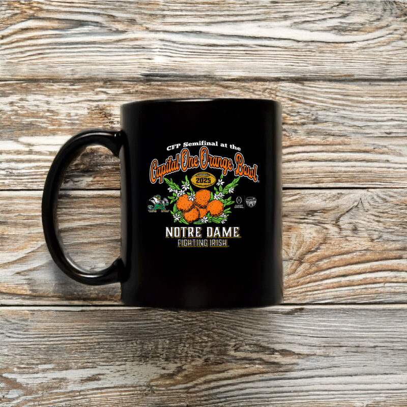 Notre Dame Fighting Irish CFP Orange Bowl 2024-25 Navy Mug Coffee