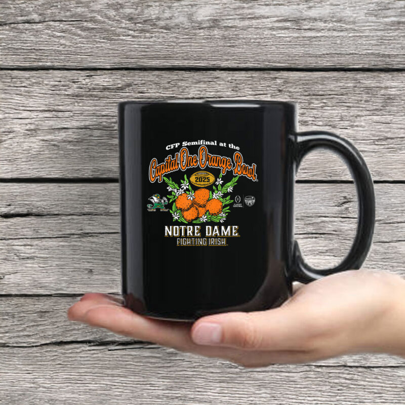 Notre Dame Fighting Irish CFP Orange Bowl 2024-25 Navy Mug Coffee