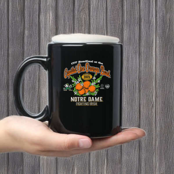 Notre Dame Fighting Irish CFP Orange Bowl 2024-25 Navy Mug Coffee