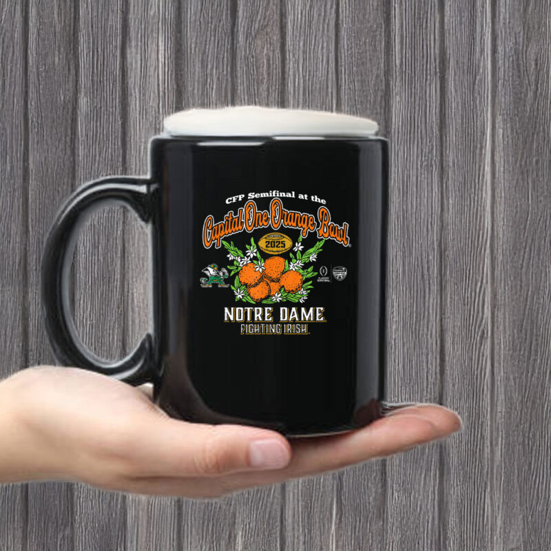 Notre Dame Fighting Irish CFP Orange Bowl 2024-25 Navy Mug Coffee