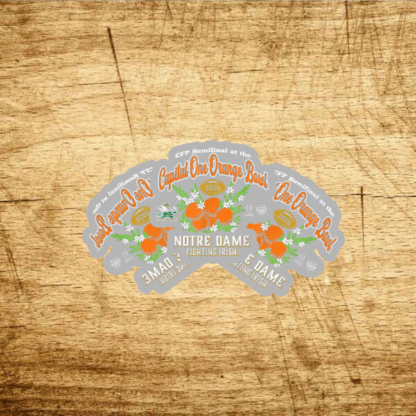 Notre Dame Fighting Irish CFP Orange Bowl 2024-25 Navy Stickers