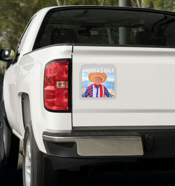 Official Trump Welcome To America Gulf Sticker