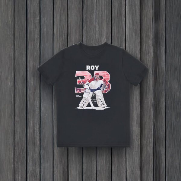 Patrick Roy Montreal hockey throwback T-shirts