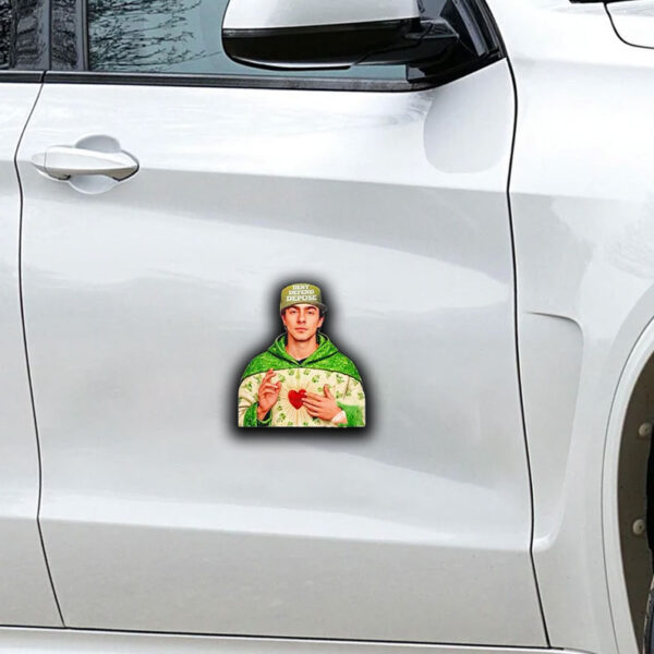 Saint Luigi Wearing Deny Defend Depose Cap Sticker ,Car Magnet