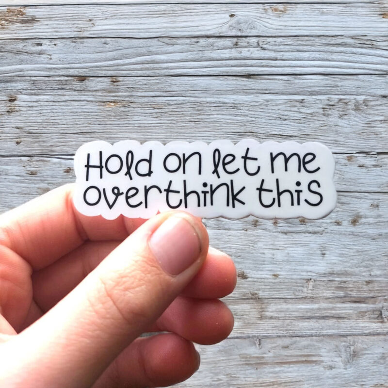 Sarcastic Hold On Let Me Over Think This Stickers