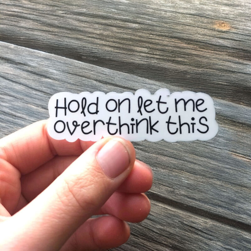 Sarcastic Hold On Let Me Over Think This Stickers