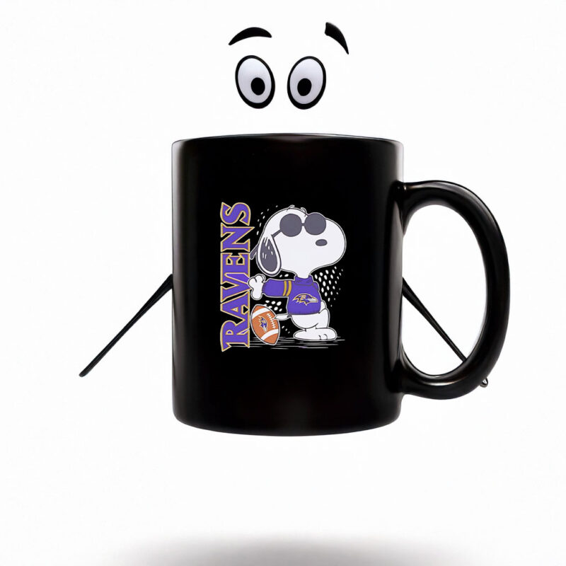 Snoopy Baltimore Ravens standing Mug Coffee