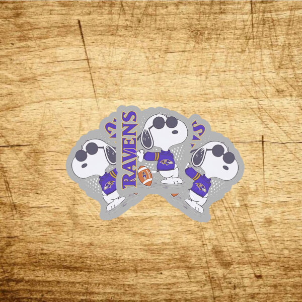 Snoopy Baltimore Ravens standing Stickers