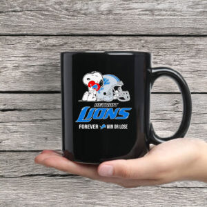 Snoopy hug Detroit Lions forever win or lose Mug Coffee