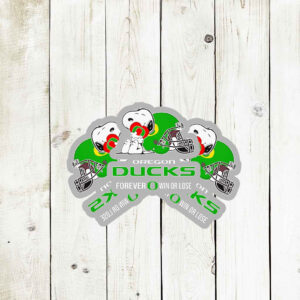 Snoopy hug Oregon Ducks forever win or lose Stickers