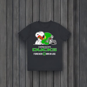 Snoopy hug Oregon Ducks forever win or lose T-shirts