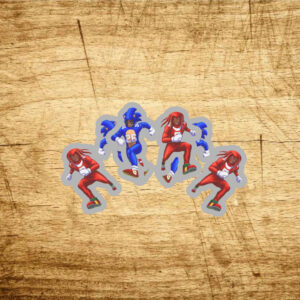 Sonic and Knuckles Detroit Lions Stickers