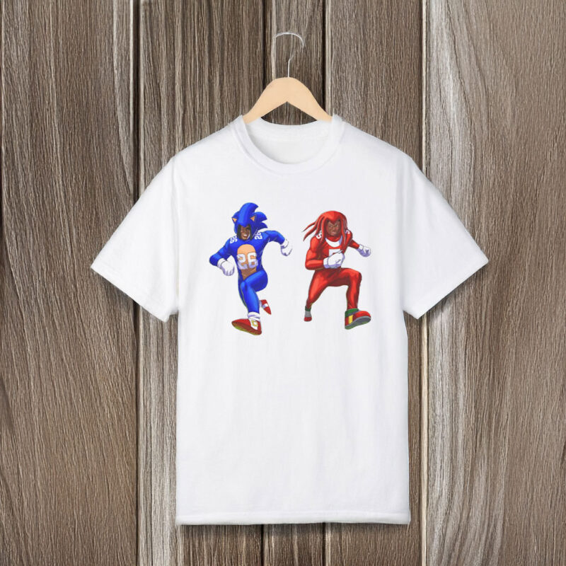 Sonic and Knuckles Detroit Lions T-Shirts