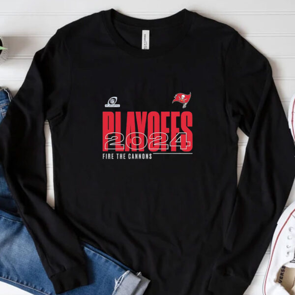 Tampa Bay Buccaneers 2024 NFL Playoffs Fire the cannons T-shirts